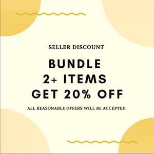 Bundle 2 or more items and save 20% off!